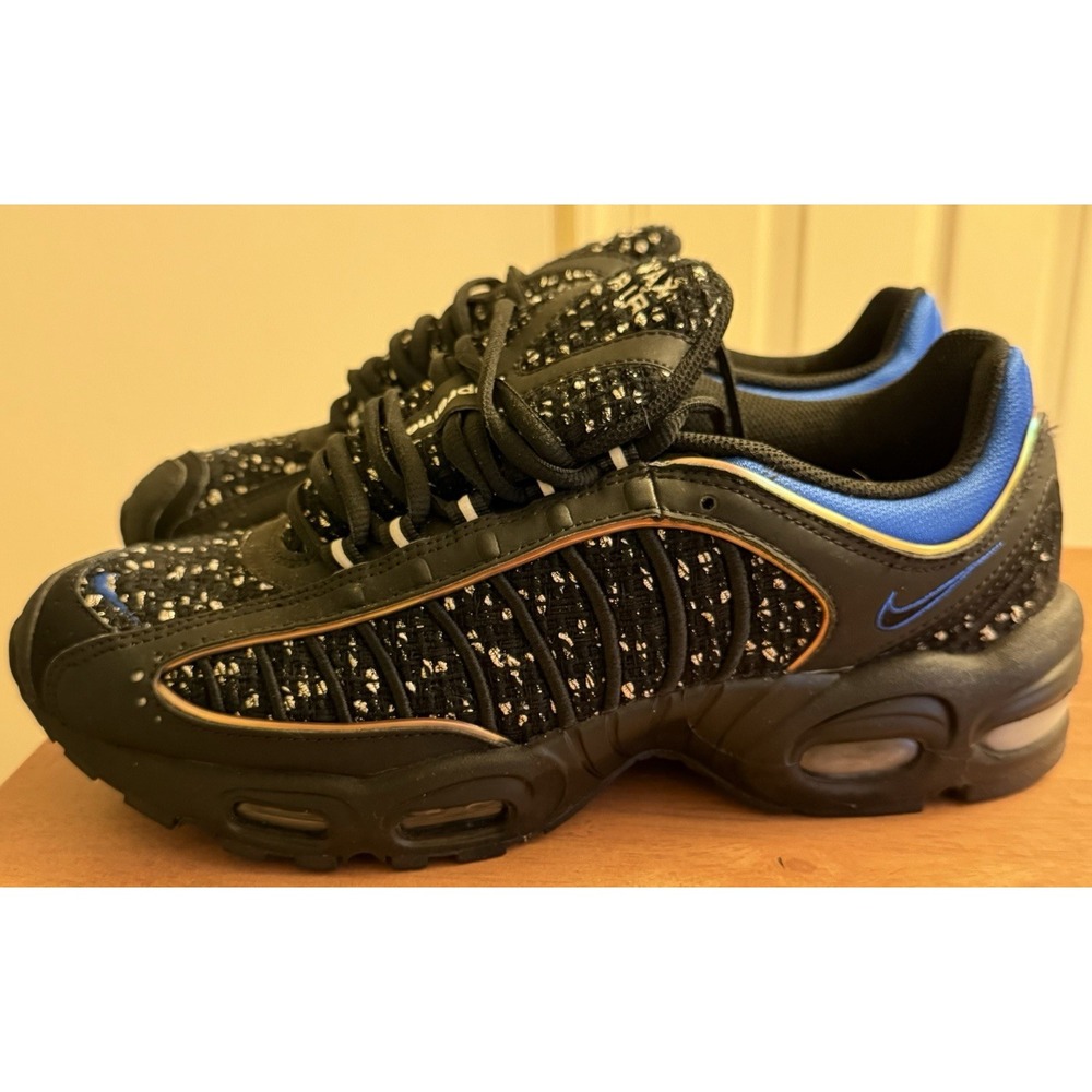 NIKE AIR MAX TAILWIND 4 SUPREME BLACK HYPER COBALT AT3854-001 Men's 10.5 EUC